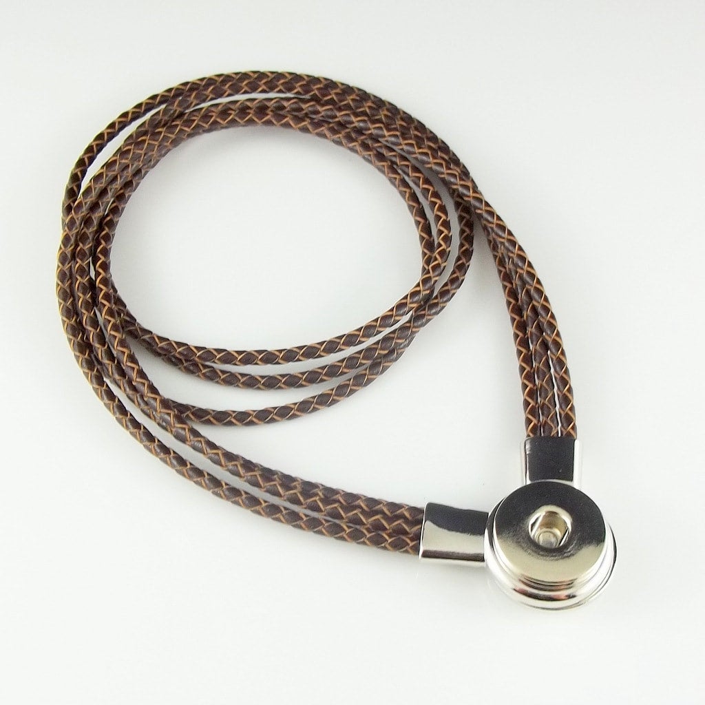 3 Strand Braided Leather Necklace with Front Magnetic Clasp Assorted Colors